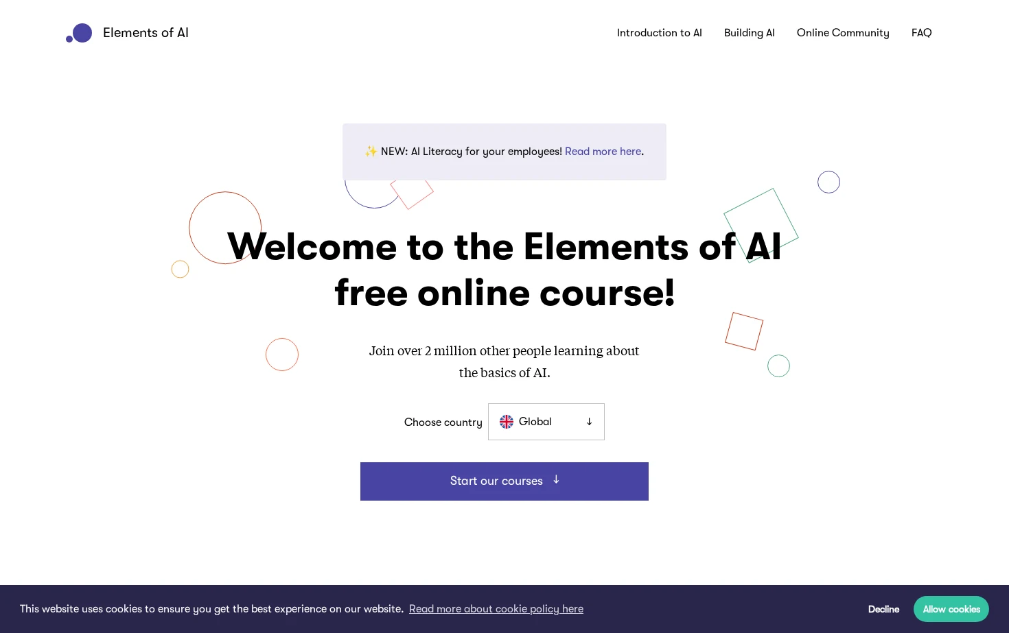 Elements of AI 页面快照